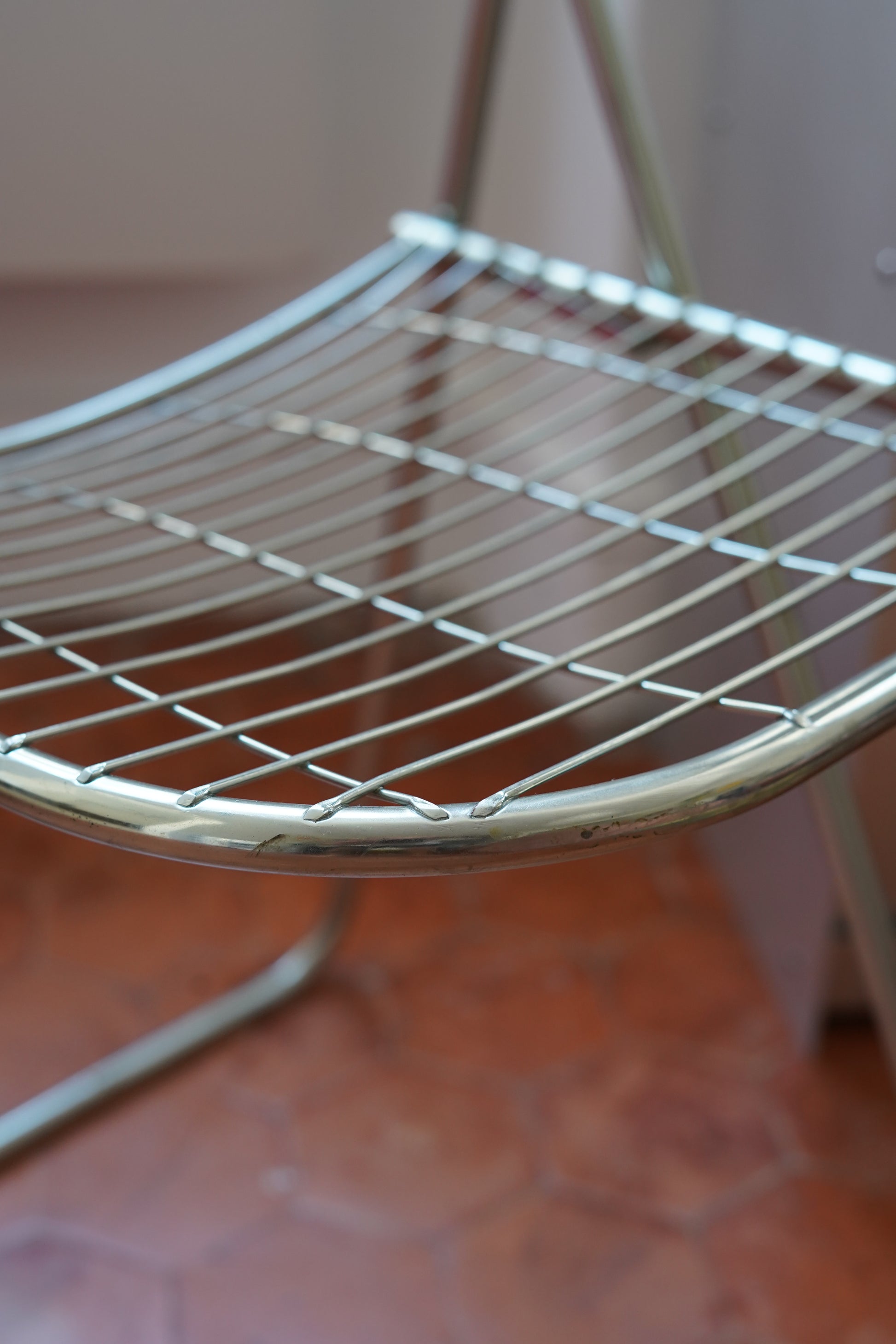 Vintage IKEA Aländ Folding Chrome Dining Chair